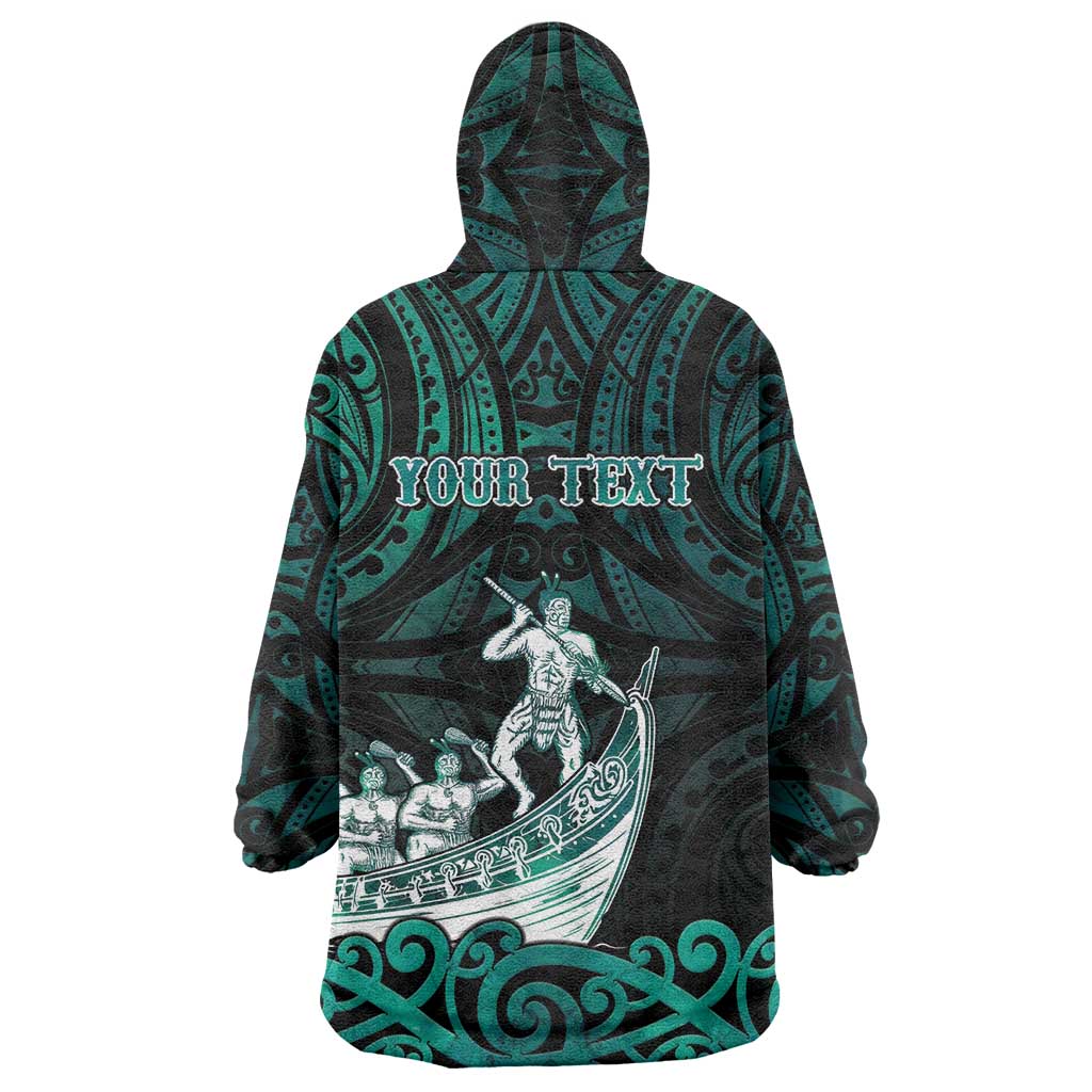 Personalised New Zealand Waka Racing Wearable Blanket Hoodie Maori Warriors LT05 - Polynesian Pride