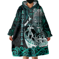 Personalised New Zealand Waka Racing Wearable Blanket Hoodie Maori Warriors LT05 - Polynesian Pride