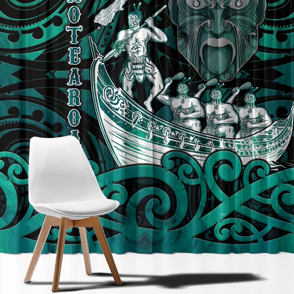 New Zealand Waka Racing Window Curtain Maori Warriors LT05 - Polynesian Pride