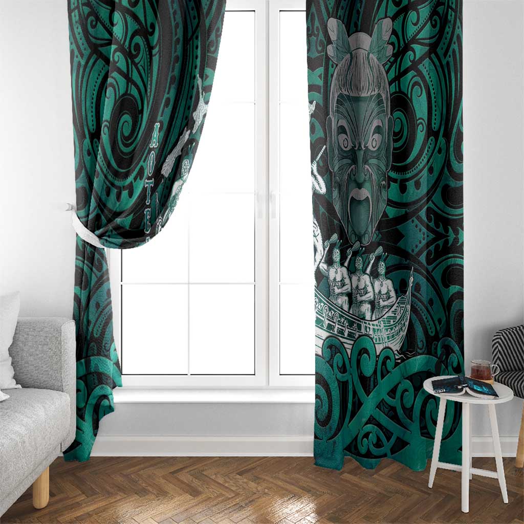 New Zealand Waka Racing Window Curtain Maori Warriors LT05 - Polynesian Pride