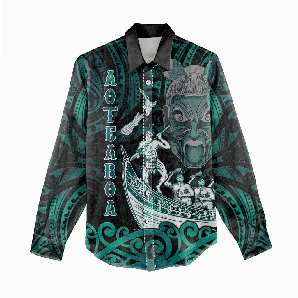 Personalised New Zealand Waka Racing Women Casual Shirt Maori Warriors