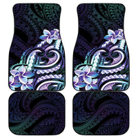 Polynesian Art Tattoo Car Mats Plumeria Flowers Turquoise Gradient LT05 - Polynesian Pride