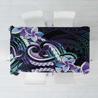 Polynesian Art Tattoo Tablecloth Plumeria Flowers Turquoise Gradient LT05 Turquoise - Polynesian Pride