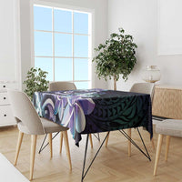 Polynesian Art Tattoo Tablecloth Plumeria Flowers Turquoise Gradient LT05 - Polynesian Pride