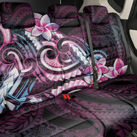 Polynesian Art Tattoo Back Car Seat Cover Plumeria Flowers Pink Gradient