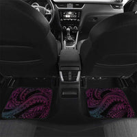 Polynesian Art Tattoo Car Mats Plumeria Flowers Pink Gradient LT05 Set 2pcs - Back Pink - Polynesian Pride