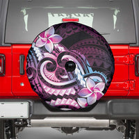 Polynesian Art Tattoo Spare Tire Cover Plumeria Flowers Pink Gradient LT05 - Polynesian Pride