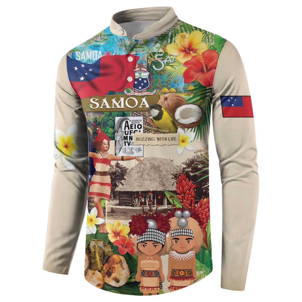 Samoa Culture Button Sweatshirt Embracing The Spirit LT05 - Polynesian Pride
