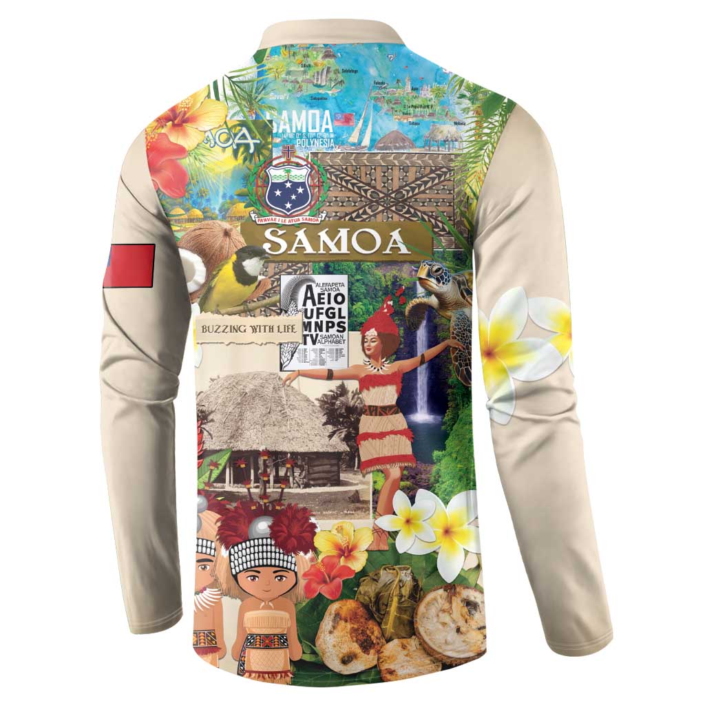 Samoa Culture Button Sweatshirt Embracing The Spirit LT05 - Polynesian Pride