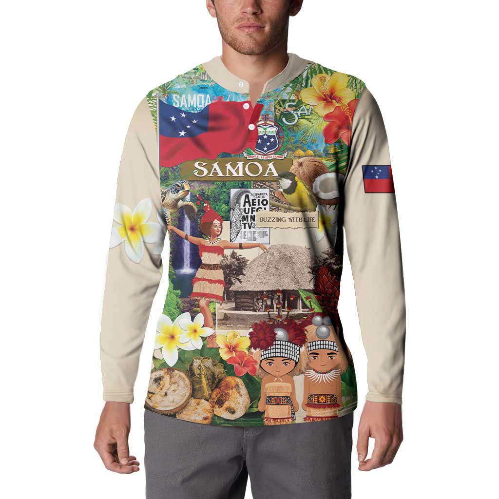 Samoa Culture Button Sweatshirt Embracing The Spirit LT05 - Polynesian Pride