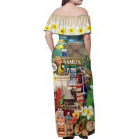 Samoa Culture Family Matching Off Shoulder Maxi Dress and Hawaiian Shirt Embracing The Spirit