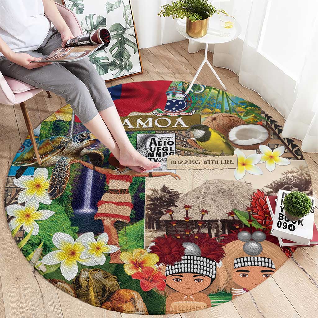 Samoa Culture Round Carpet Embracing The Spirit