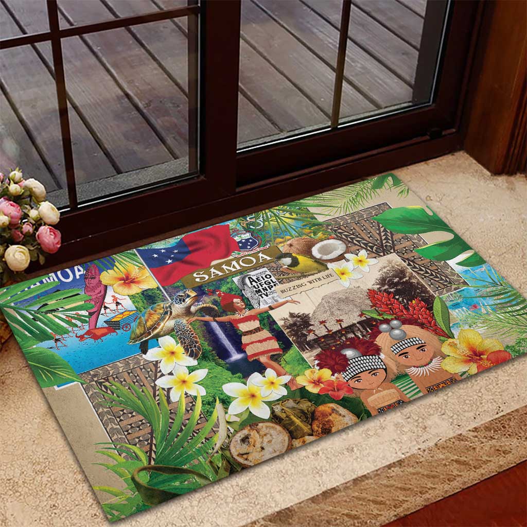 Samoa Culture Rubber Doormat Embracing The Spirit LT05 - Polynesian Pride