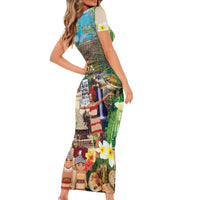 Samoa Culture Short Sleeve Bodycon Dress Embracing The Spirit