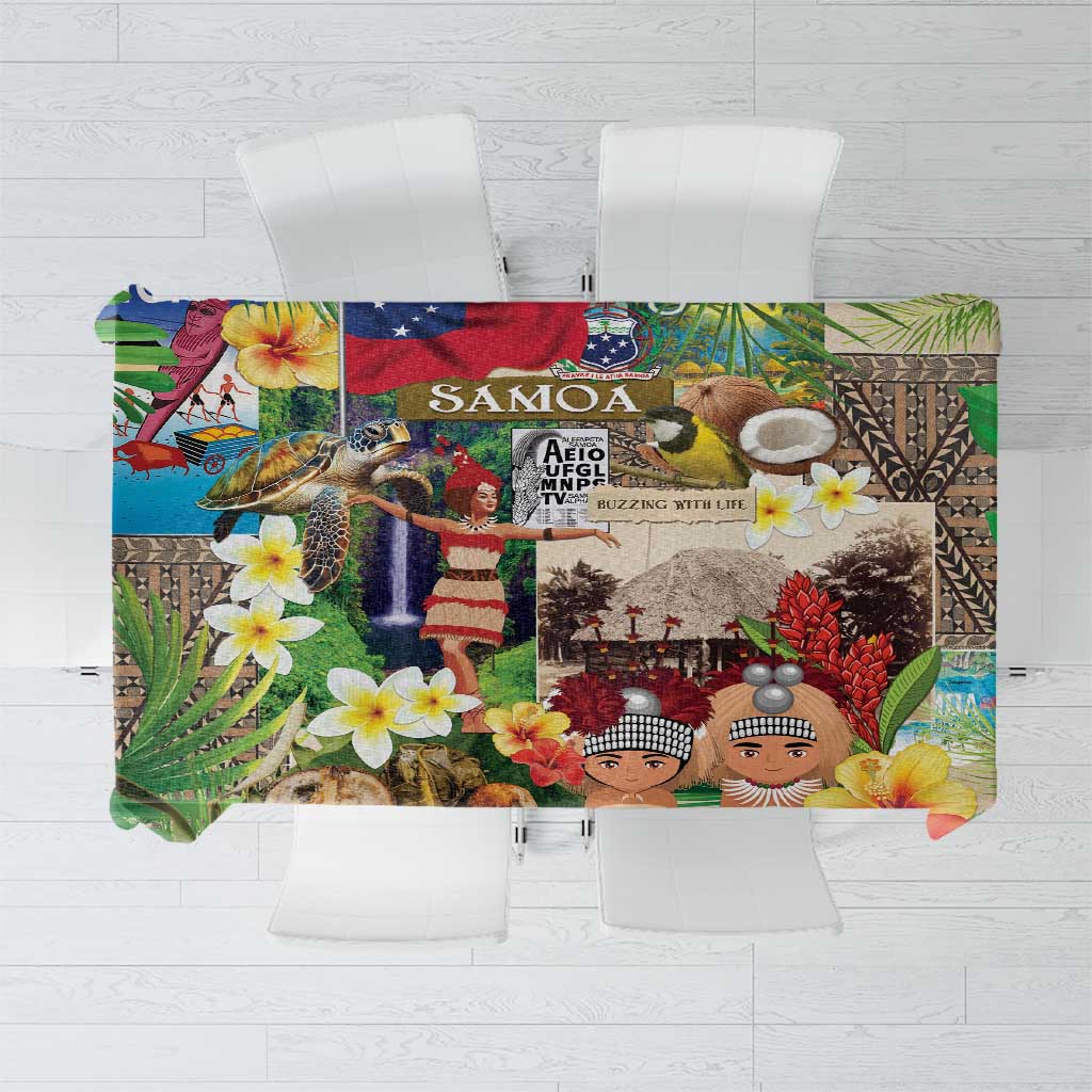 Samoa Culture Tablecloth Embracing The Spirit LT05 Beige - Polynesian Pride