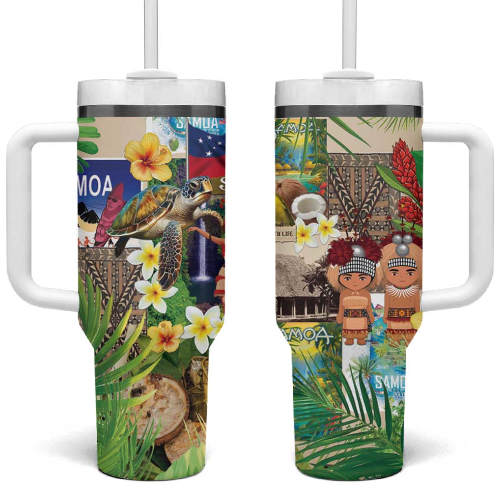 Samoa Culture Tumbler With Handle Embracing The Spirit