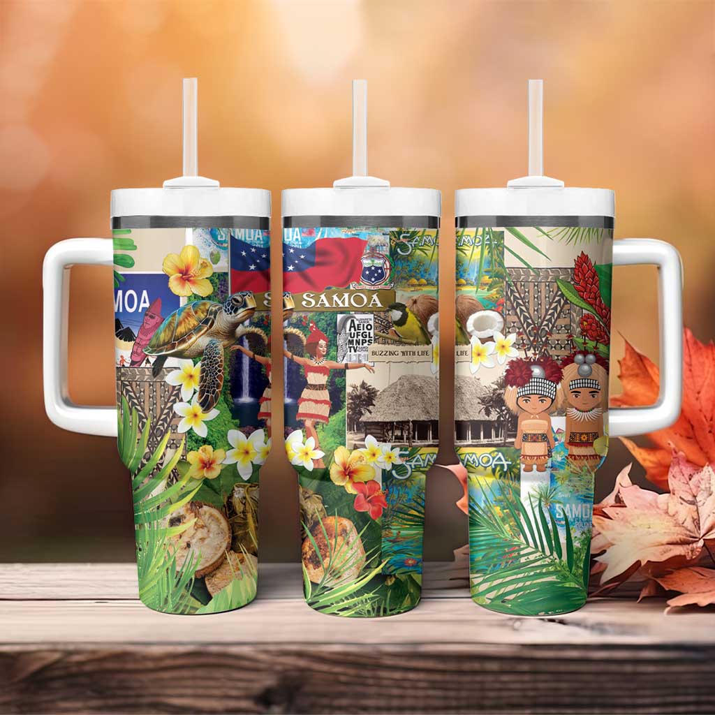 Samoa Culture Tumbler With Handle Embracing The Spirit