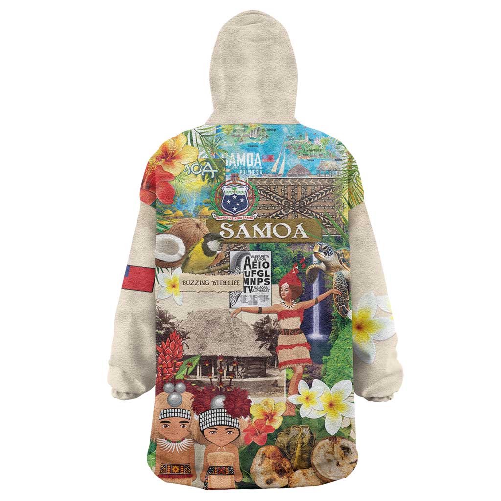 Samoa Culture Wearable Blanket Hoodie Embracing The Spirit LT05 - Polynesian Pride