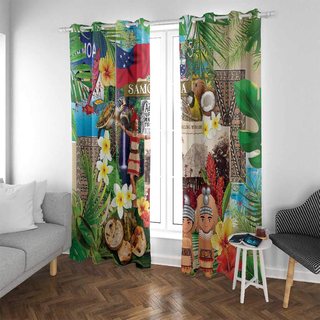 Samoa Culture Window Curtain Embracing The Spirit LT05 With Grommets Beige - Polynesian Pride