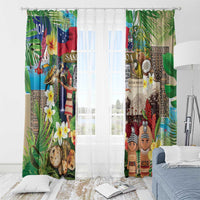 Samoa Culture Window Curtain Embracing The Spirit LT05 - Polynesian Pride