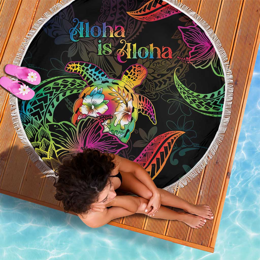 Hawaii Pride Beach Blanket Aloha Is Aloha LT05 - Polynesian Pride
