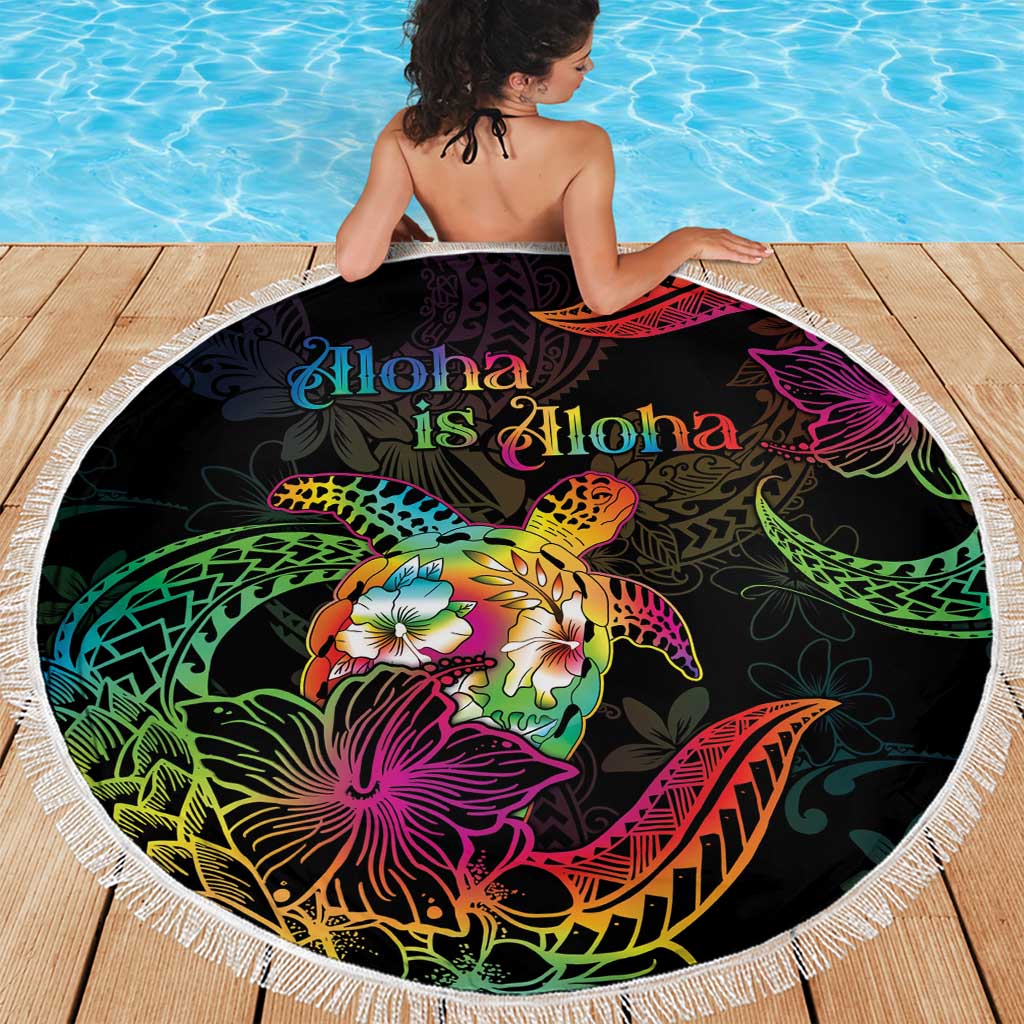 Hawaii Pride Beach Blanket Aloha Is Aloha LT05 - Polynesian Pride