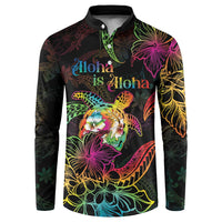 Hawaii Pride Button Sweatshirt Aloha Is Aloha LT05 Colorful - Polynesian Pride
