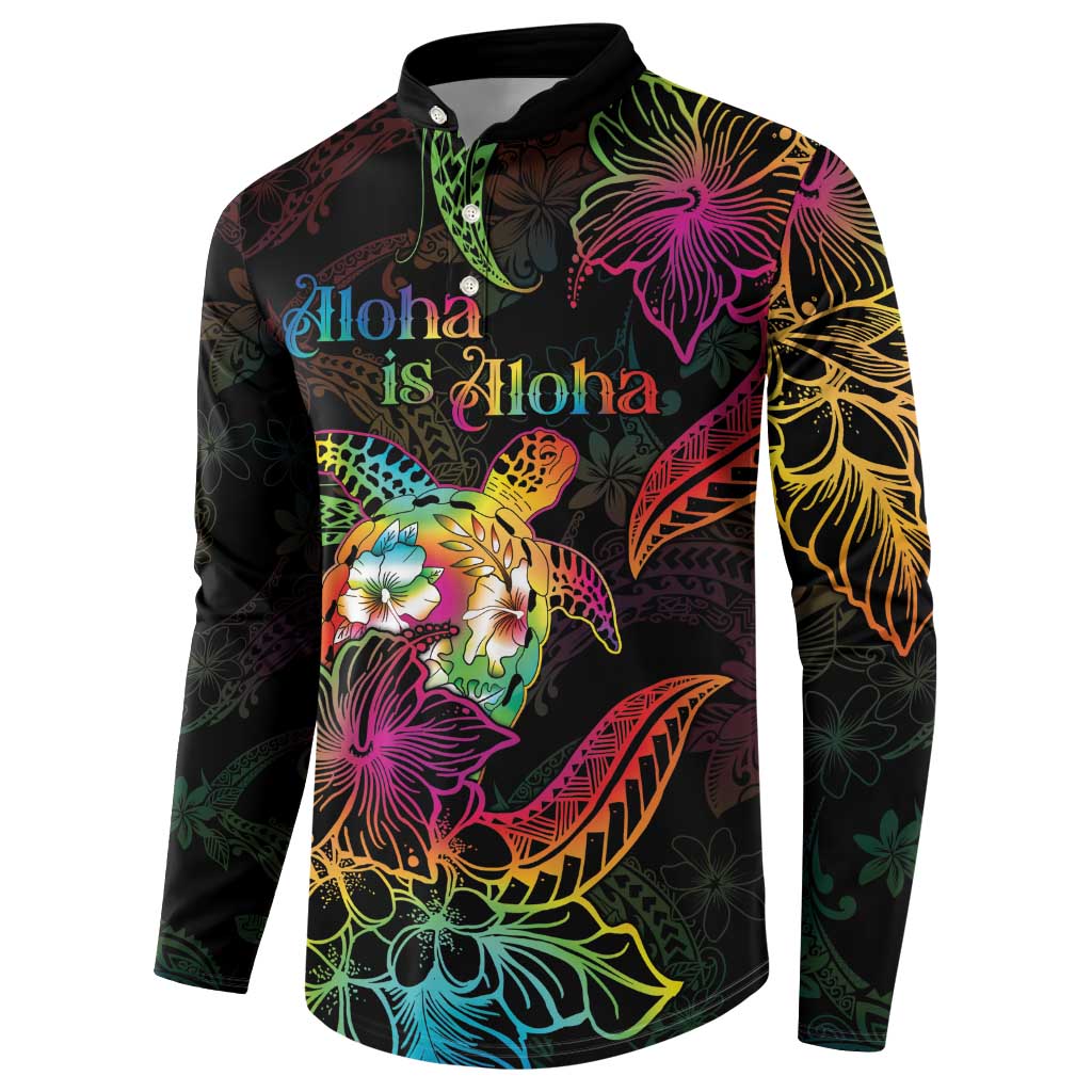 Hawaii Pride Button Sweatshirt Aloha Is Aloha LT05 - Polynesian Pride