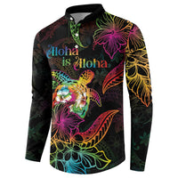 Hawaii Pride Button Sweatshirt Aloha Is Aloha LT05 - Polynesian Pride