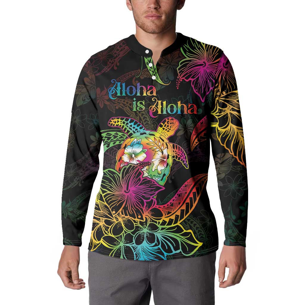 Hawaii Pride Button Sweatshirt Aloha Is Aloha LT05 - Polynesian Pride