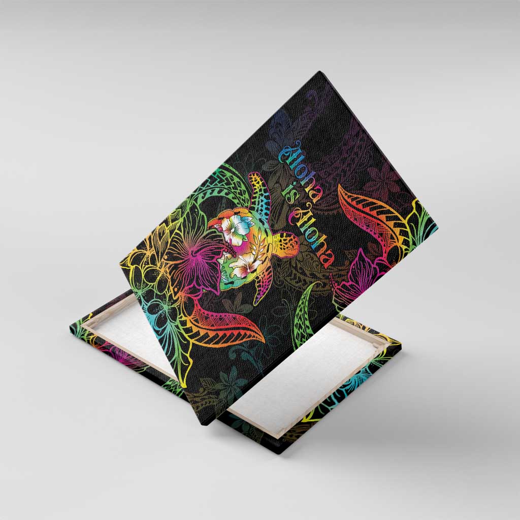 Hawaii Pride Canvas Wall Art Aloha Is Aloha LT05 With Frame Colorful - Polynesian Pride