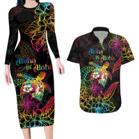 Hawaii Pride Couples Matching Long Sleeve Bodycon Dress and Hawaiian Shirt Aloha Is Aloha LT05 Colorful - Polynesian Pride