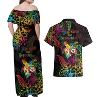 Hawaii Pride Couples Matching Off Shoulder Maxi Dress and Hawaiian Shirt Aloha Is Aloha LT05 - Polynesian Pride