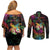 Hawaii Pride Couples Matching Off Shoulder Short Dress and Long Sleeve Button Shirt Aloha Is Aloha