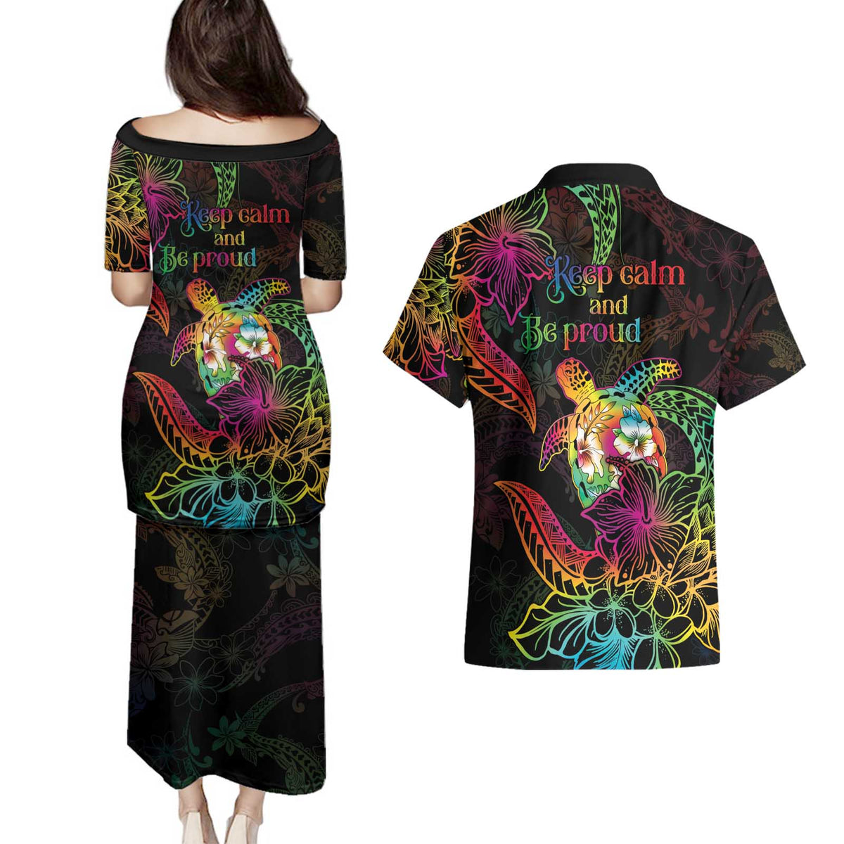 Hawaii Pride Couples Matching Puletasi and Hawaiian Shirt Aloha Is Aloha LT05 - Polynesian Pride