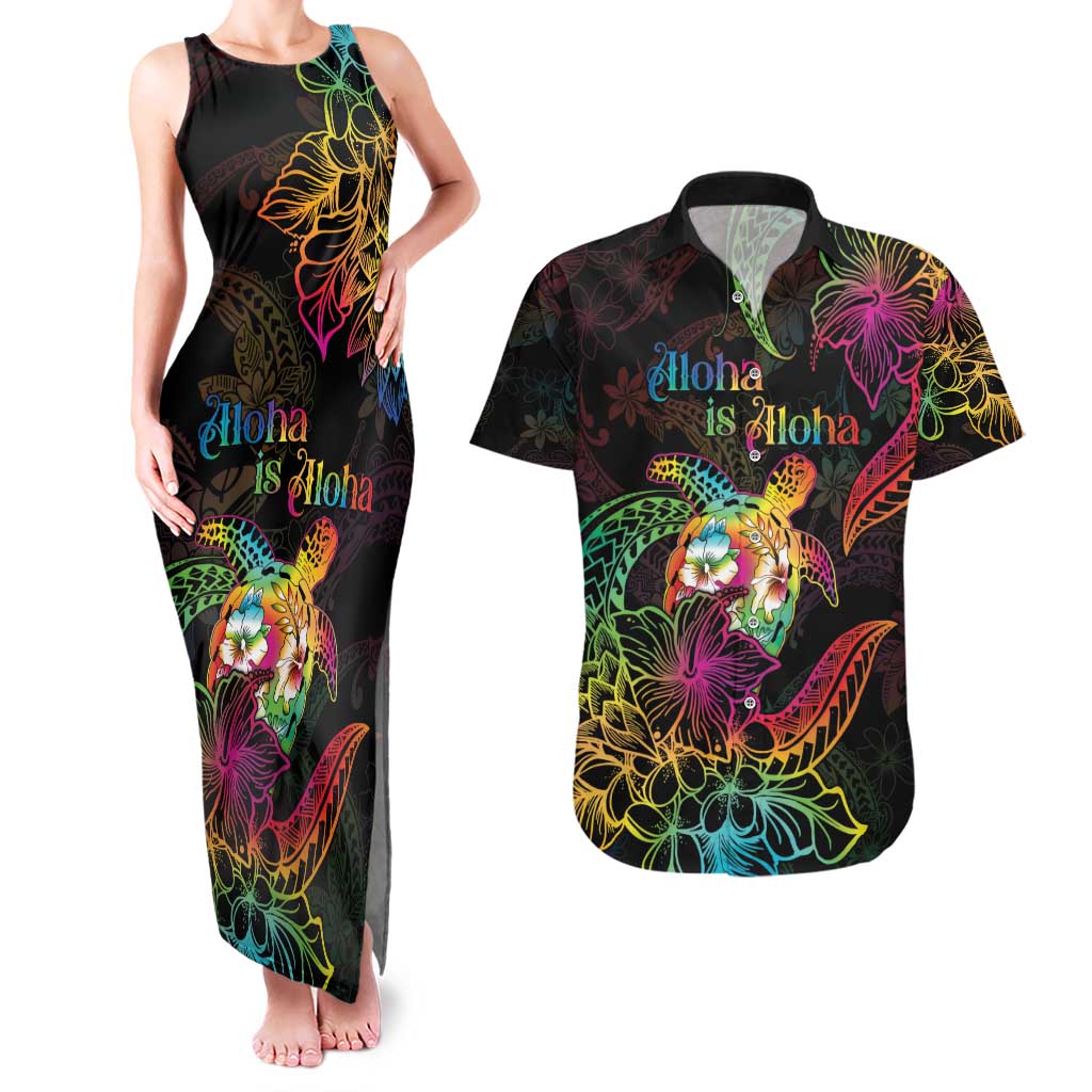 Hawaii Pride Couples Matching Tank Maxi Dress and Hawaiian Shirt Aloha Is Aloha LT05 Colorful - Polynesian Pride