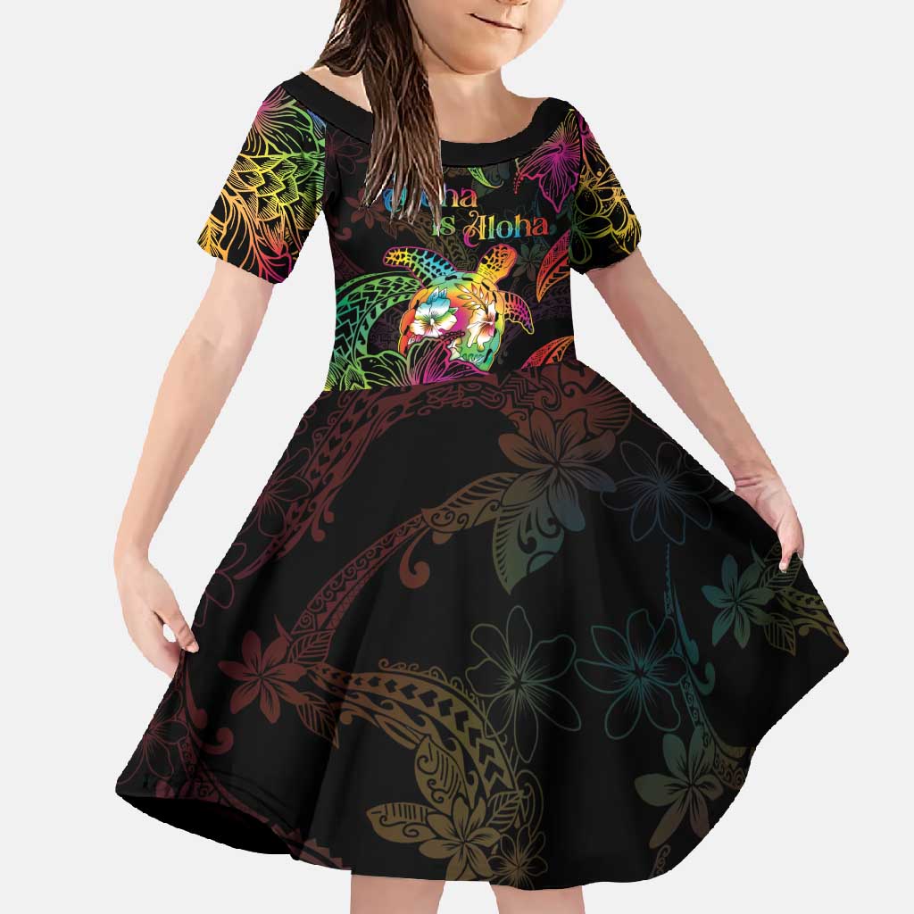 Hawaii Pride Family Matching Off Shoulder Maxi Dress and Hawaiian Shirt Aloha Is Aloha