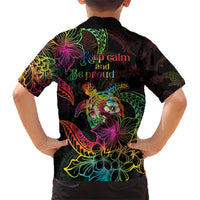 Hawaii Pride Family Matching Short Sleeve Bodycon Dress and Hawaiian Shirt Aloha Is Aloha