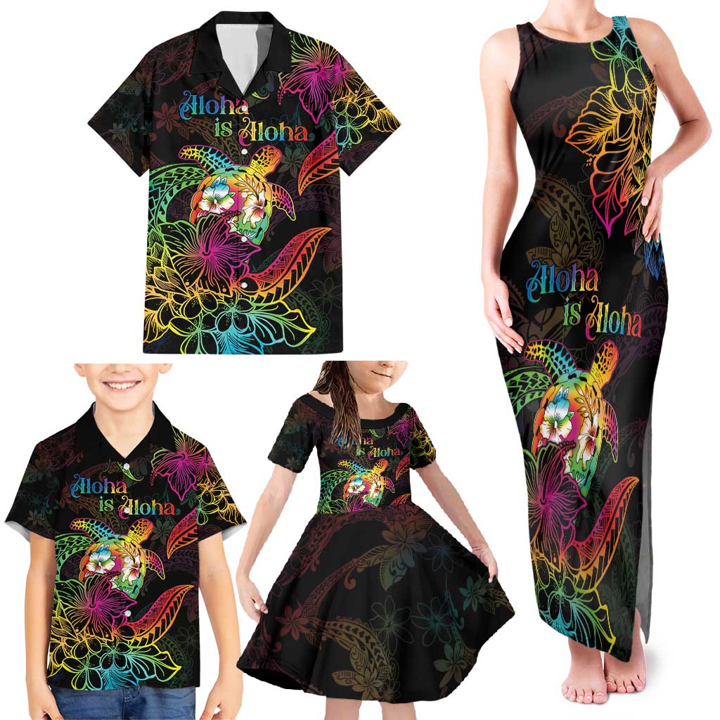 Hawaii Pride Family Matching Tank Maxi Dress and Hawaiian Shirt Aloha Is Aloha LT05 - Polynesian Pride