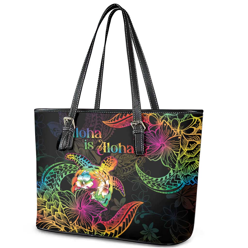 Hawaii Pride Leather Tote Bag Aloha Is Aloha
