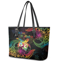 Hawaii Pride Leather Tote Bag Aloha Is Aloha