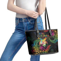 Hawaii Pride Leather Tote Bag Aloha Is Aloha