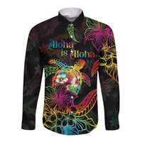 Hawaii Pride Long Sleeve Button Shirt Aloha Is Aloha LT05 Unisex Colorful - Polynesian Pride