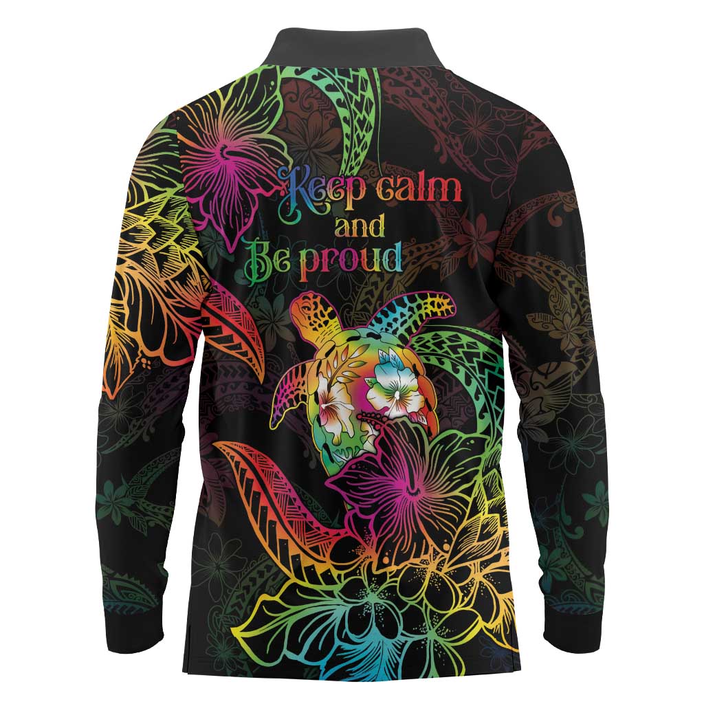 Hawaii Pride Long Sleeve Polo Shirt Aloha Is Aloha