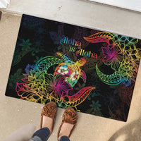 Hawaii Pride Rubber Doormat Aloha Is Aloha LT05 - Polynesian Pride