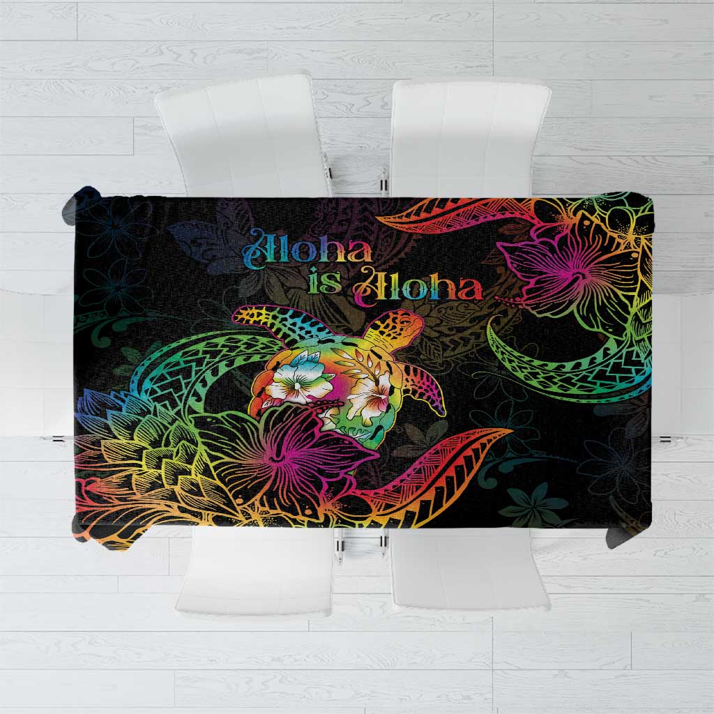 Hawaii Pride Tablecloth Aloha Is Aloha LT05 Colorful - Polynesian Pride