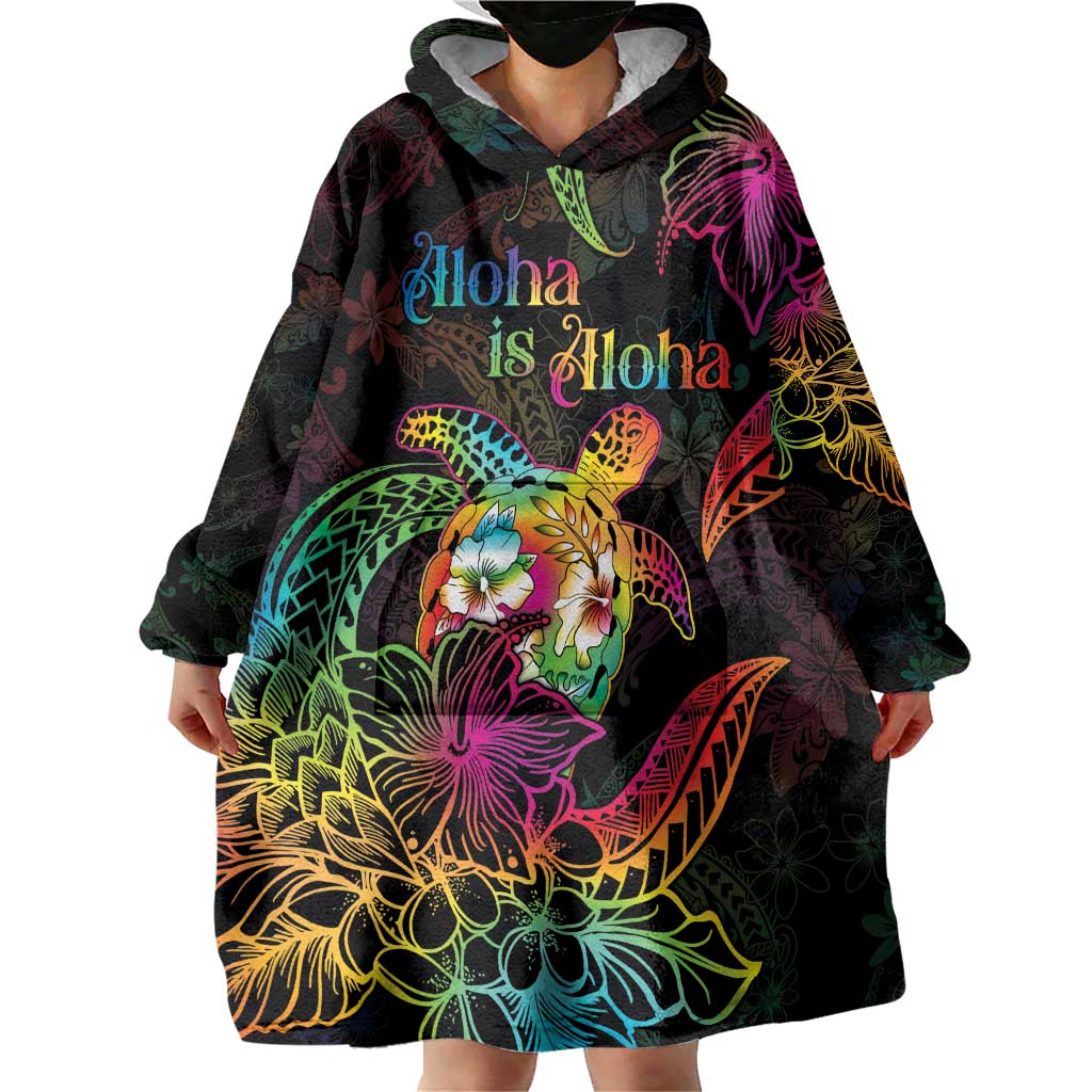 Hawaii Pride Wearable Blanket Hoodie Aloha Is Aloha LT05 - Polynesian Pride