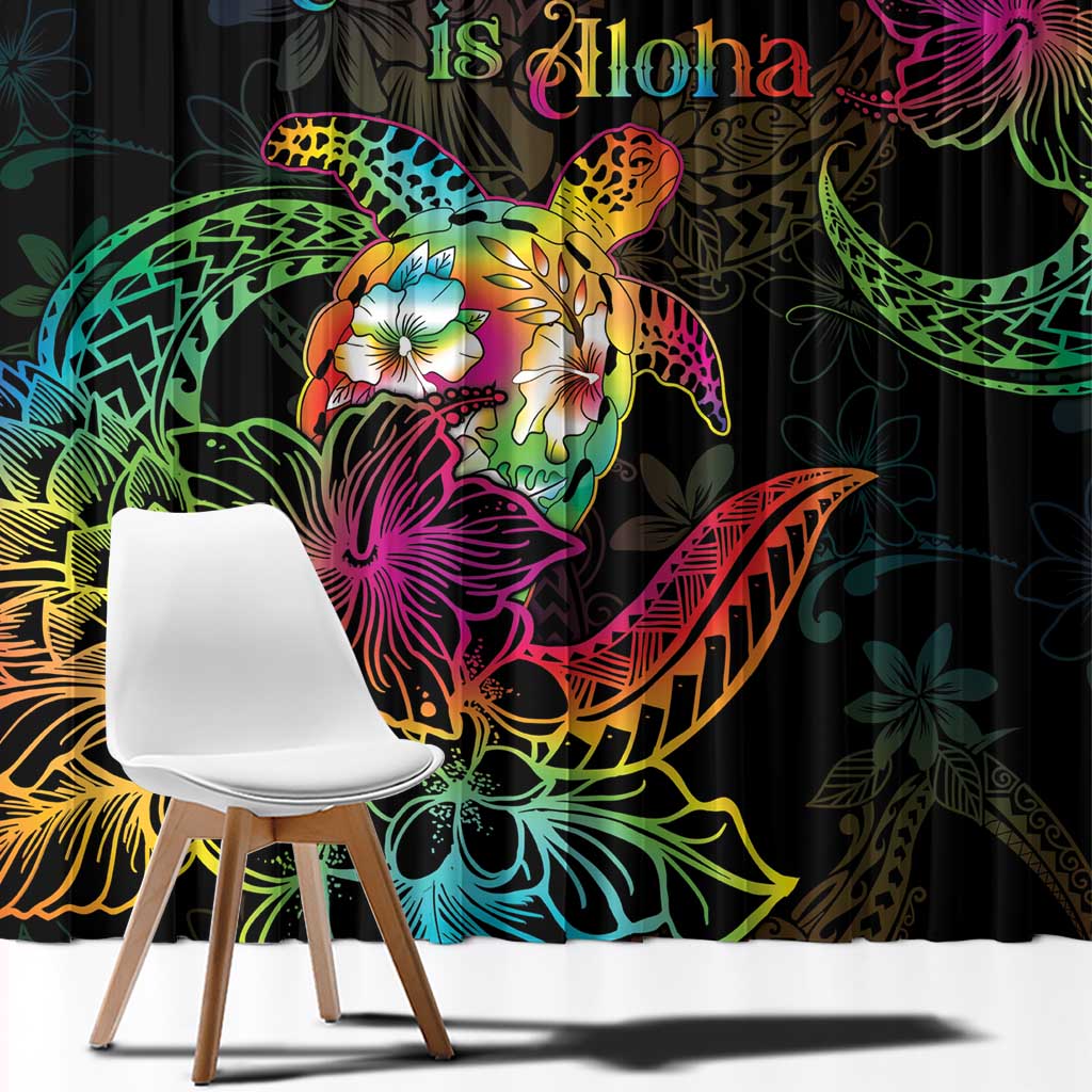 Hawaii Pride Window Curtain Aloha Is Aloha LT05 - Polynesian Pride