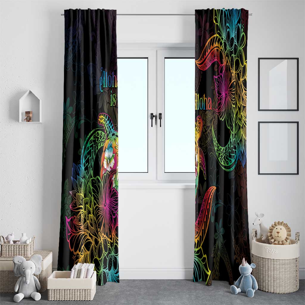 Hawaii Pride Window Curtain Aloha Is Aloha LT05 - Polynesian Pride