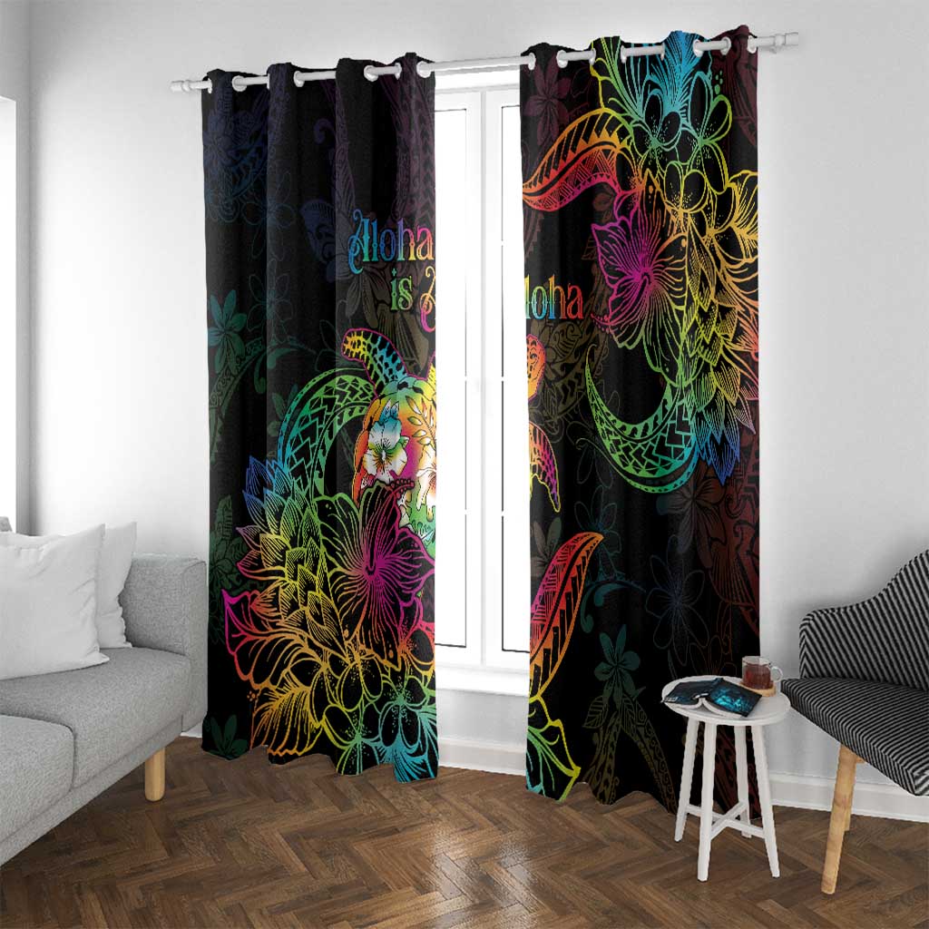 Hawaii Pride Window Curtain Aloha Is Aloha LT05 With Grommets Colorful - Polynesian Pride